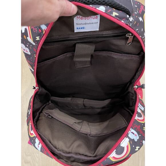 Girl’s Backpack Elementary School Kids Book Bag & Lunch Bag SET of 2 UNICORN EUC - Picture 3 of 7